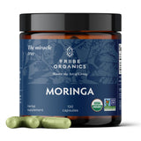 TRIBE ORGANICS 1800mg Organic Moringa Oleifera Powder for Energy | Joints | Brain Function - High Potency Nutrient Rich Greens Superfood | Natural Leaf Plant Protein | Antioxidant - 120 Vegan Capsules