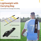 GHB Pro Agility Ladder Agility Training Ladder Speed 12 Rung 20ft with Carrying Bag