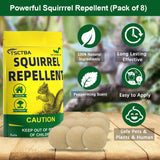 TSCTBA Squirrel Repellent Outdoor, Chipmunk Repellent Outdoor, Squirrel Repellent for Attic and Cars Engines, Ultra Powerful Squirrel Deterrent, Squirrel Repellent for Bird Feeders and Garden-8P