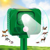 2024 Upgraded Ultrasonic Animal Repellent,Deer Repellent Devices Cat Repellent Outdoor Solar Animal Repeller with Motion Sensor Flashing Light to Scare Away Coyote Dog Rabbit Squirrel Raccoon