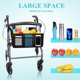 Rollator Basket, Dotday Rollator Walker Bag w/Cup Holder, Easy to Use Folding Rollator Walker Storage Bag, Never Tipping Over The Walker, Best Gift for Family and Friends - (for Rollator Walkers)