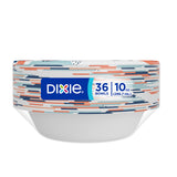 Dixie Paper Bowls, 10 oz Dessert or Light Lunch Size Printed Disposable Bowls, 36 Count (Pack of 8), White