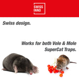 SWISSINNO Install Kit for Mole and Gopher Traps SuperCat. 25 cm Tunnel-locating Probe + Serrated-Edge Cutter for 6 cm Dia. Hole. European Design, Easy to Use, Safe and Reusable. 2-Piece Set x 1