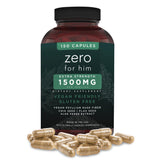 California Basics Extra Strength Fiber Supplements for Men (150 Count) - Daily Dietary Chia Flaxseed Psyllium Husk Vegan Capsules - High Fiber Supplement Pills Zero for Him Fiber Pills