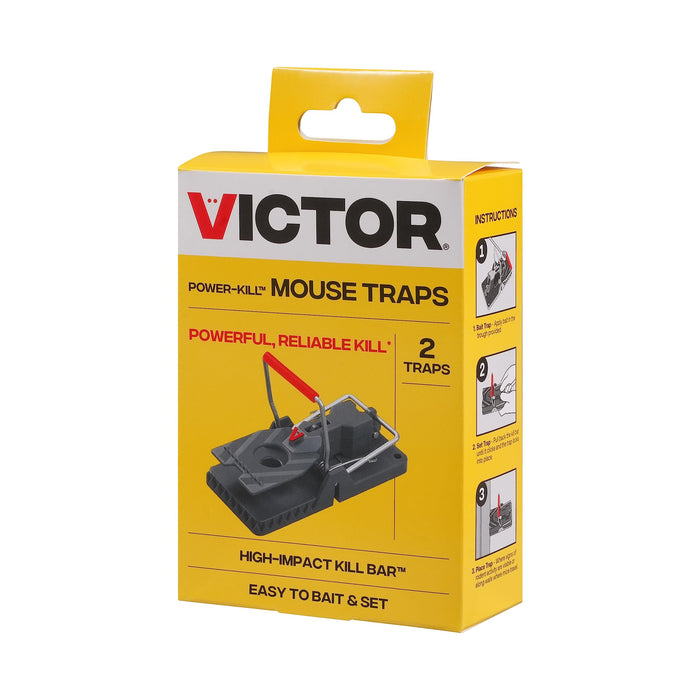 Victor M142B Power-Kill Easy Set Mouse Trap - 2 Reusable Mouse Traps