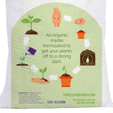 Purple Cow Organics All Natural Seed Starter Mix for Fast Germination and Vigorous Seedlings with Strong Root Systems for Indoor Home Gardens, 12 Quart Bag