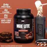 REDCON1 MRE Lite Whole Food Protein Powder, Blueberry Cobbler - Low Carb & Whey Free Meal Replacement with Animal Protein Blends - Easy to Digest Supplement Made with MCT Oils (30 Servings)