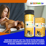 Pet Test Strips for Dogs, Cats, and Other Animal Pets. Accurate Urine Monitoring and Testing Kit That Helps Veterinarian Tests for Blood, Glucose, pH, Specific Gravity, UTI, Liver and Kidney Health.