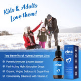 Liquid Zinc for Kids & Adults | Vegan, Pure Ionic Zinc Drops Enhanced with Vitamin C | Elemental Zinc Supplements for Immune Support | Sugar-Free Zinc Liquid 4 oz