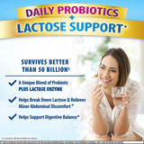 Digestive Advantage Lactose Defense with Lactase Enzymes & Probiotics for Digestive Health, Support for Breaking Down Lactose, Minor Abdominal Discomfort & Gut Health, 96ct Capsules (Pack of 2)