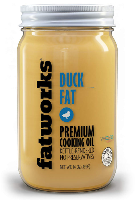 Fatworks, USDA Cage Free Duck Fat, Premium Gourmet Cooking Oil, Kettle Rendered No Preservatives, WHOLE30, KETO, PALEO, 14 oz