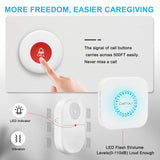 CallToU Caregiver Pager Call Button elderlyWireless SOS Call Button Vibration Pager Nurse Calling Alert System for Home Elderly Disabled Patient 2 SOS Call Buttons/Transmitters 2 Receivers