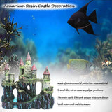 PINVNBY Aquarium Resin Castle Decoration Fish Tank Driftwood Castle Cave Hideouts House Plants Supplies Accessories(Red)