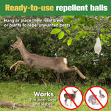 DALIYREPAL Deer Repellent Outdoor, Rabbit Repellent Outdoor for Yard Powerful, Deer Deterrent for Trees, 8 Balls/Bag Deer Repellent for Plants, Outdoor Deer Repellant Yard