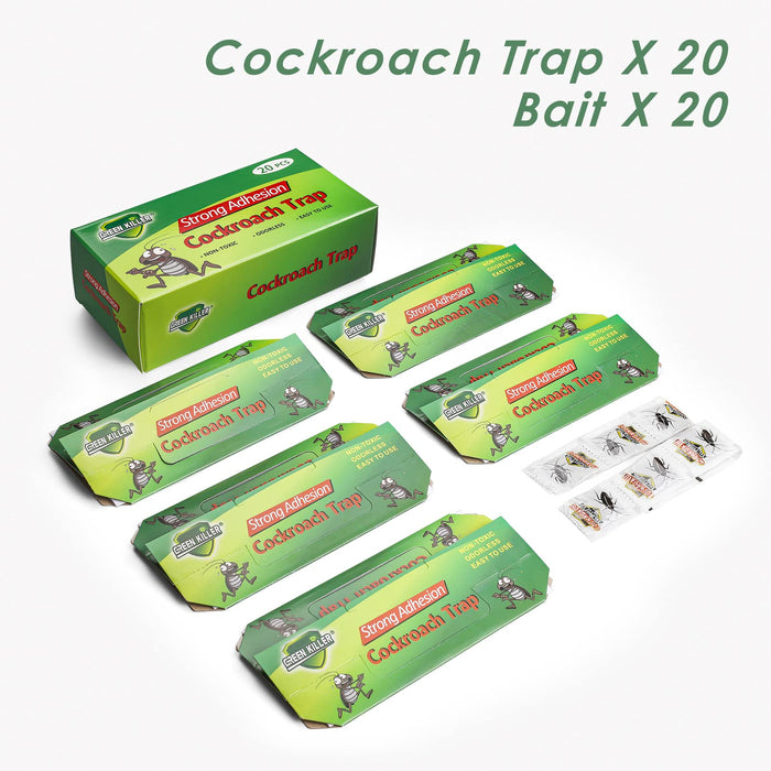 (20 Pack) Roach Traps Indoor,Roach Killer Indoor Infestation, Cockroach Killer Indoor Home, Cockroach Trap, Roach Motel, Pet-Friendly Roach Killer Indoor for Roaches, Ants, Spiders, Bugs, Beetles