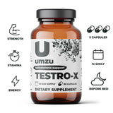 UMZU Testro-X - Testosterone Support Supplement to Support Healthy Testosterone Production, Blend of Vitamins, Minerals, and Herbs - (30 Day Supply 90 Capsules)