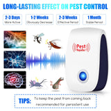 JLLOM 10 Packs Ultrasonic Pest Repeller Electronic Mouse Repellent Ultrasonic Plug in Rodent Repellent Indoor Sonic Repellent Pest Control for Insect,AntBugs,Mosquito,Rat,Spide,Cockroach