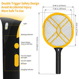 Faicuk Handheld Bug Zapper Racket Rechargeable Fly Swatter (2 Pack)