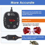 AquaMiracle Adjustable 50W Mini Aquarium Heater Submersible Fish Tank Heater Turtle Tank Heater Small Aquarium Heater, with LED Digital Display, for Tanks 5-10 Gallons