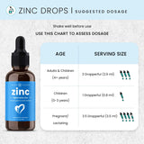 Liquid Zinc for Kids & Adults | Vegan, Pure Ionic Zinc Drops Enhanced with Vitamin C | Elemental Zinc Supplements for Immune Support | Sugar-Free Zinc Liquid 4 oz