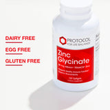 Protocol For Life Balance - Zinc Glycinate 30 mg Albion TRAACS Zinc - Supports Healthy Immune Function and Metabolism - 120 Softgels