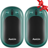 AI Hand Warmers Rechargeable, AaoLin 2 Pack Electric Hand Warmers Reusable, 12Hrs Long Heating, Portable Pocket Handwarmer Great Gift for Outdoors, Camping, Golf, Hunting Gear