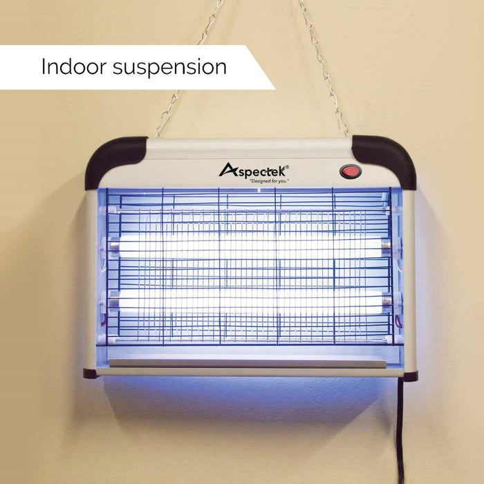 ASPECTEK Powerful 20W Electronic Indoor Insect Killer, Bug Zapper, Fly Zapper, Mosquito Killer-Indoor Use Including Free 2 PACK Replacement Bulbs