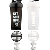 HydraCup [5 Pack] - 28 oz OG Shaker Bottle for Protein Powder Shakes & Mixes, Dual Blender, Wire Whisk & Mixing Grid, BPA Free Shaker Cup Blender Set