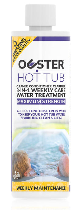 Bio Ouster 3in1 Weekly Hot Tub Cleaner, Conditioner, Clarifier - Hot Tub Chemicals, Inflatable Hot Tub Chemicals, Spa Chemicals for Hot Tub, Spa Cleaner Hot Tub Clarifier, Spa Clarifier (16oz)