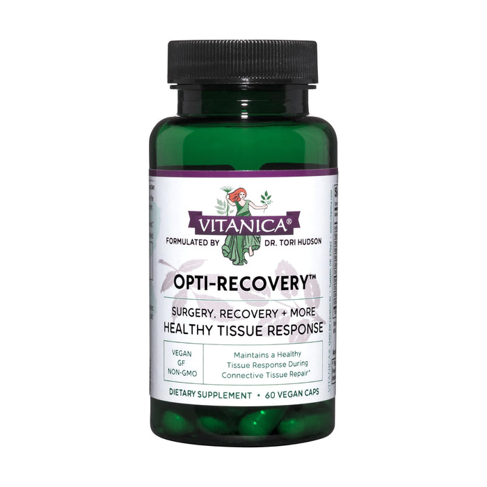 Vitanica Opti-Recovery, Pre & Post Surgery Support, Wound Care, BBL, Tummy Tuck, C Section & Postpartum Vitamin Essentials Healing Support, Scar, Shoulder, Hysterectomy, Breast & Lipo, Vegan, 60 Caps