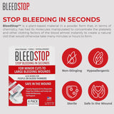 BleedStop™ First Aid Powder for Blood Clotting, Trauma Kit, Blood Thinner Patients, Camping Safety, and Survival Equipment for Moderate to Severe Bleeding Wounds or Nosebleeds - 4 (20g) Pouches