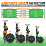 SmarterLife Workout Exercise Ball for Fitness, Yoga, Balance, Stability, or Birthing, Great as Yoga Ball Chair for Office or Exercise Gym Equipment for Home, Non-Slip Design (65 cm, Black)