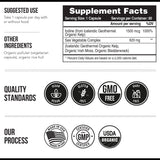 Organic Iodine Supplement – 1,500 mcg Iodine, Max Strength - from Sea Vegetable Complex, Whole Food & Raw Form – Contains Purest Icelandic Sea Kelp, Irish Moss & Bladderwrack (1500 mcg)