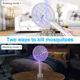 PALONE Electric Fly Swatter 3000V Bug Zapper Racket 2 in 1 Fly Swatter with 1200mAh Battery Rechargeable Mosquito Killer Lamp with 3 Layers Safety Mesh for Indoor and Outdoor (2 Pack)