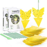 Trappify Sticky Fruit Fly and Gnat Trap Yellow Sticky Bug Traps for Indoor/Outdoor Use - Insect Catcher for White Flies, Mosquitos, Fungus Gnats, Flying Insects - Disposable Glue Trappers (100)