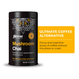 Inner Elevate Mushroom Chai - Ultimate Coffee Alternative - Adaptogenic Mushroom Tea Drink with Lion's Mane, Cordyceps, Chaga, Reishi, Turkey Tail (30 Servings)