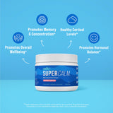 Nello Supercalm Drink Mix - Ashwagandha KSM 66, Magnesium Glycinate, L-Theanine, Vitamin D3 - Ashwagandha Root Extract, Magnesium & L-Theanine Supplement - Focus & Cortisol Support (30 Servings)