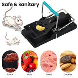 Qualirey 24 Pcs Mouse Traps Plastic Mice Trap House Indoor Rat Trap Quick Effective Safe Mouse Traps for Warehouse Garden Kitchen 3.86 x 1.81 x 2.17 Inch (Black, Blue)