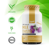 Milk Thistle Capsules - Strongest Available 10,000mg 80% Silymarin - Organic Cleanse & Detox Support Supplement - Extract Powder in Capsule Pill Form - Made in The USA