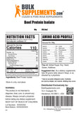 BULKSUPPLEMENTS.COM Beef Protein Isolate Powder - No Sugar Added, Gluten Free, Lactose Free Protein Powder, Keto Friendly - 25g of Protein - 30g per Serving (1 Kilogram - 2.2 lbs)