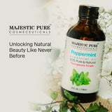 MAJESTIC PURE Peppermint Essential Oil, Premium Grade, Pure and Natural Premium Quality Oil, 4 fl oz