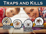 MaxGuard Spider + Insect Traps (12 pcs Box Trap) | Non-Toxic Extra Sticky Glue Traps , Kill Black Widow Hobo Brown Recluse Spiders and Other Crawling Bugs & Insects |