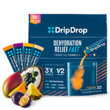 DripDrop Hydration - Electrolyte Powder Packets - Mango, Acai, Passion Fruit, Pineapple Coconut - 32 Count