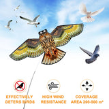 Flerigh Bird Hawk Flying Kite with Pole Crop Protector Bird Scare Flying Kite with 4m Pole - Owl Kite