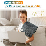 Comfytemp Heating Pad for Back Pain & Cramps Relief, FSA HSA Eligible Electric Heating Pads Large with 2H Auto Off & 6 Heat Levels, Heat Pad for Neck and Shoulders, Washable, Ideal Gifts, 12"x24"