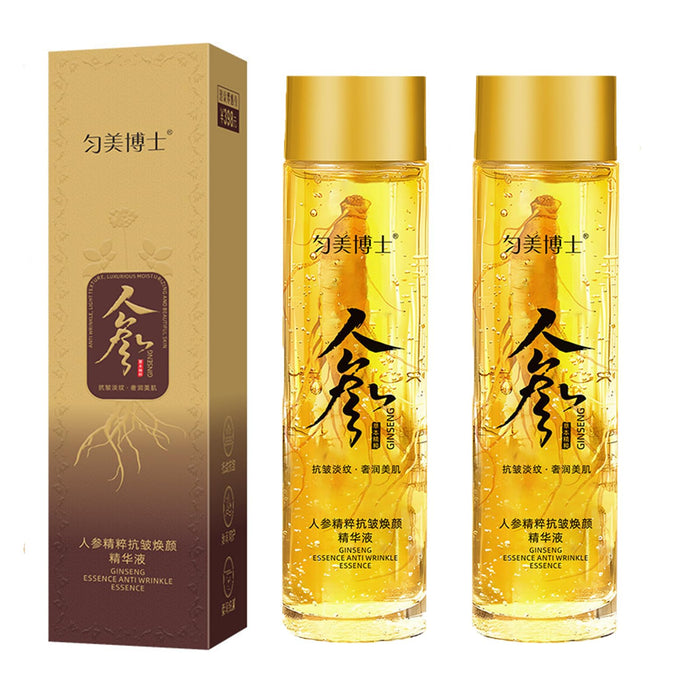 Ginseng Anti-Wrinkle Serum,Ginseng Peptide Anti Aging Serum,Ginseng Extract Liquid,Ginseng Cleansing Oil,Korean Red Ginseng Serum Anti Aging Face Essence Water (2bottle)