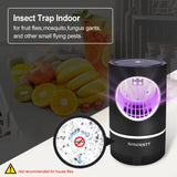 BANPESTT Fruit Fly Traps for Indoors - Bugs Trap Catcher & Killer for Mosquito, Gnat, Moth - Catch Flying Insect with Attractive Lighting,Suction & Sticky Glue Board(Black)