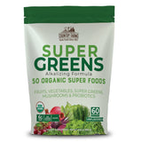 COUNTRY FARMS Super Greens Natural Flavor, 50 Organic Super Foods, USDA Organic Drink Mix, Fruits, Vegetables, Super Greens, Mushrooms & Probiotics, Supports Energy, 60 Servings