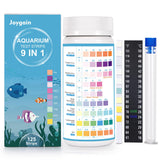 9 in 1 Aquarium Water Test Kit - Easy & Accurate Aquarium Test Strips, 125 Strips Fish Tank Water Testing Kit Monitor pH, Nitrite, Nitrate and More - Ideal for Freshwater and Saltwater Aquariums