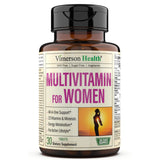 Multivitamin for Women - Womens Multivitamin & Multimineral Supplement for Energy, Mood, Hair, Skin & Nails - Womens Daily Multivitamins A, B, C, D, E, Zinc, Calcium & Iron. Women's Vitamins Tablets